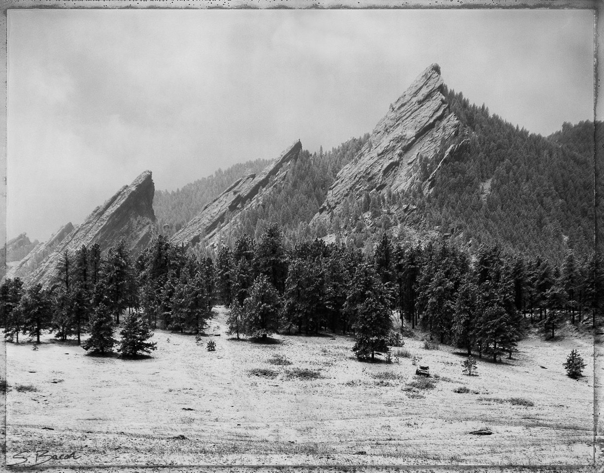 Flatirons Snow and Fog