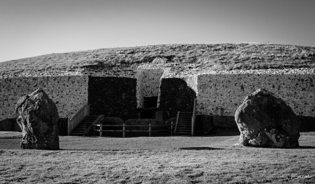 Newgrange Entrance Passage and Standing Stones - Brú na Bóinne UNESCO World Heritage Site, County Meath, Ireland