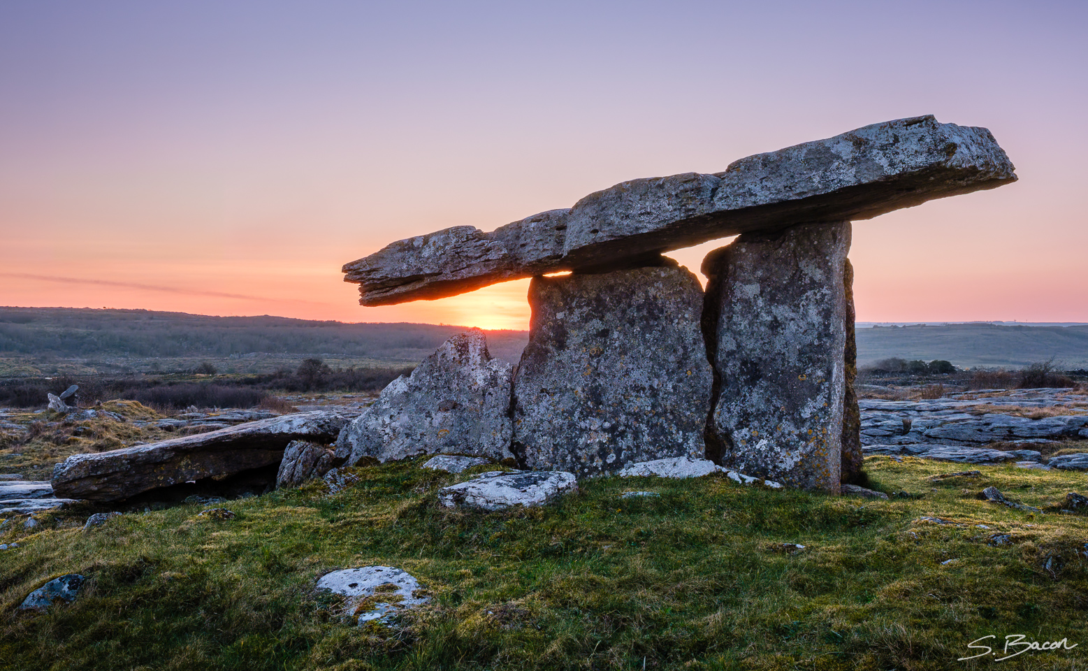 Poulnabrone Dolmen Sunset - County Claire, Ireland, 3800-3200 BC