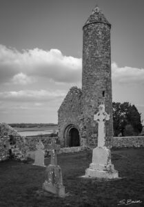 McCarthy's Tower and Temple Finghin - Clonmacnoise Monastic Site (Cluain Mhic Nóis) County Offaly, Ireland