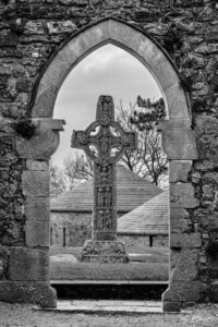 Cross of the Scriptures (Replica) - Original preserved in adjacent Visitor's Center Clonmacnoise Monastic Site (Cluain Mhic Nóis) County Offaly, Ireland